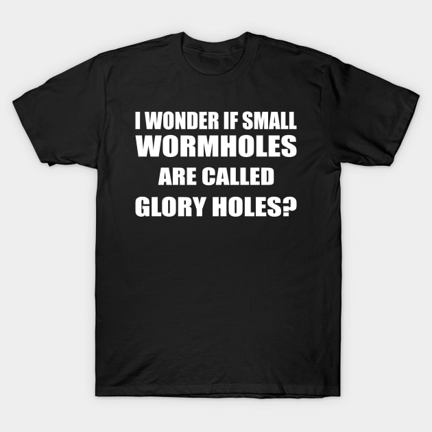 Are Small Wormholes Called Glory Holes? T-Shirt by Schimmi